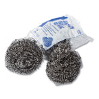 AmerCareRoyal Stainless Steel Sponge, Polybagged, 1.50 oz, Gray, 12/Pack, 12/Packs/Carton