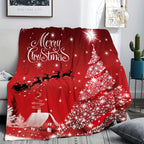 1 PC Cozy Christmas Print Flannel Fleece Throw Blanket for Boys and Girls - Fuzzy, Plush, Lightweight, and Soft for Bedroom, Couch, or Sofa