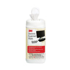 3M Electronic Equipment Cleaning Wipes, 5.5 x 6.75, White, 80/Canister