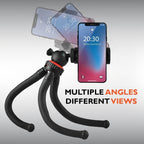 12" Flexible Mini Travel Tripod, Small Smartphone Holder For IPhone, Samsung Galaxy, GoPro Action Camera Mount, 360° Ball Head, Metal Hand Grip, Anti-Crack Camera Tripod For Canon Nikon, High-quality, Easy To Use
