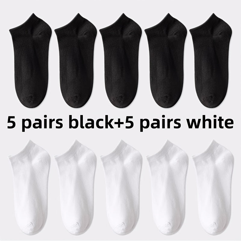 1/5/10/20/30 Pairs Essential Ankle Socks - Soft, Lightweight, Low-Cut, All-Match, Comfortable Women's Stockings & Hosiery
