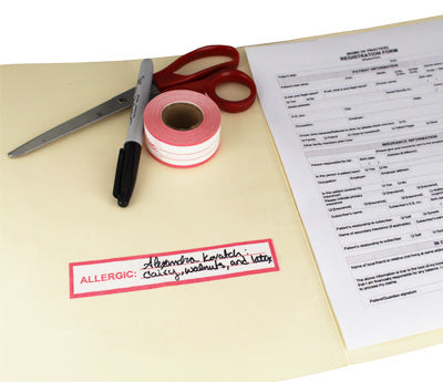 1" Patient-Allergy Notification Tape: 14 yds