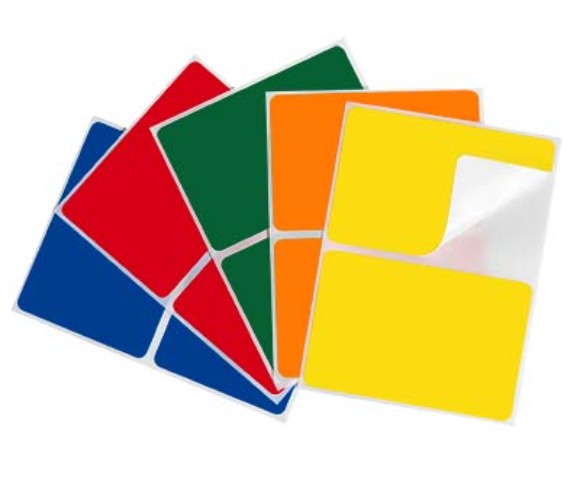 2" x 3" Removable Color-Code Rectangular Labels: 150/Pack