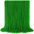 100 PCS St. Patricks Day Beads Necklace 33" Green Mardi Gras Beads Necklaces Christmas Necklaces Irish Saint Patricks Necklaces for St. Patricks Day Mardi Gras Parade Throws Birthday Party Favors