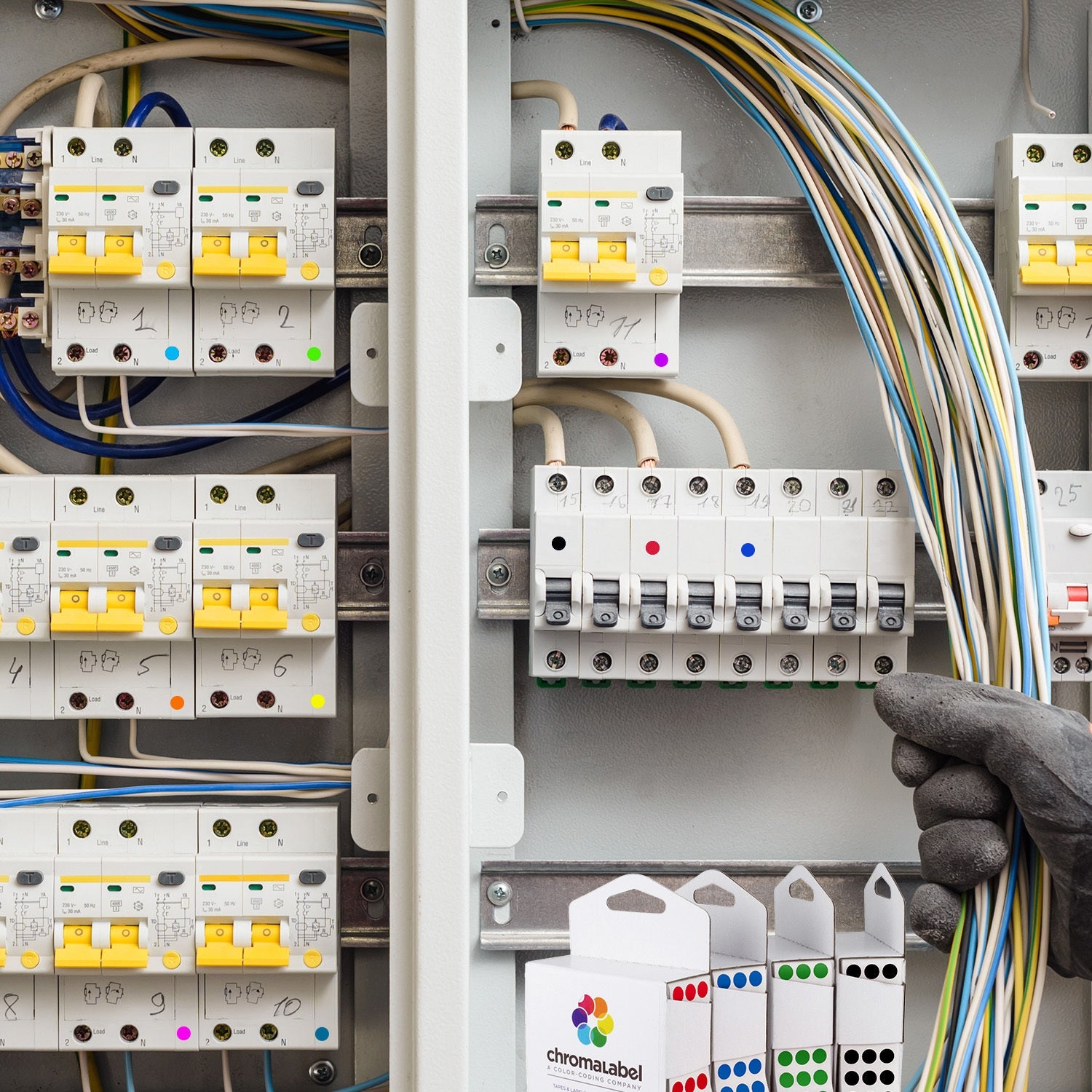 1/4" Permanent Round, Color-Code Dot Stickers: 1,000/Roll