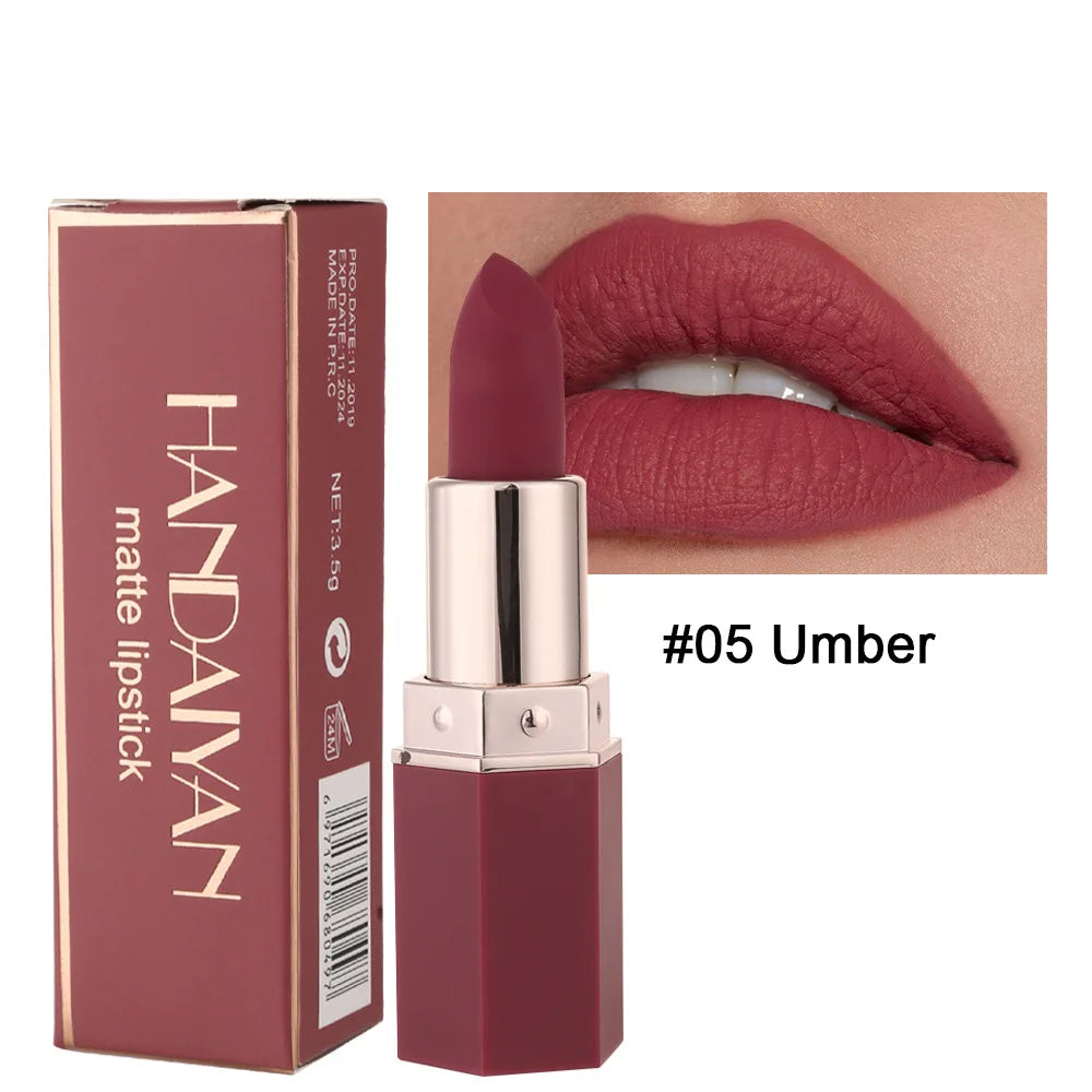 6 Colors Makeup Matte Lipstick Waterproof Long Lasting Lip Stick Sexy Red Pink Velvet Nude Lipsticks Women Cosmetics Batom