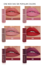 6 Colors Makeup Matte Lipstick Waterproof Long Lasting Lip Stick Sexy Red Pink Velvet Nude Lipsticks Women Cosmetics Batom