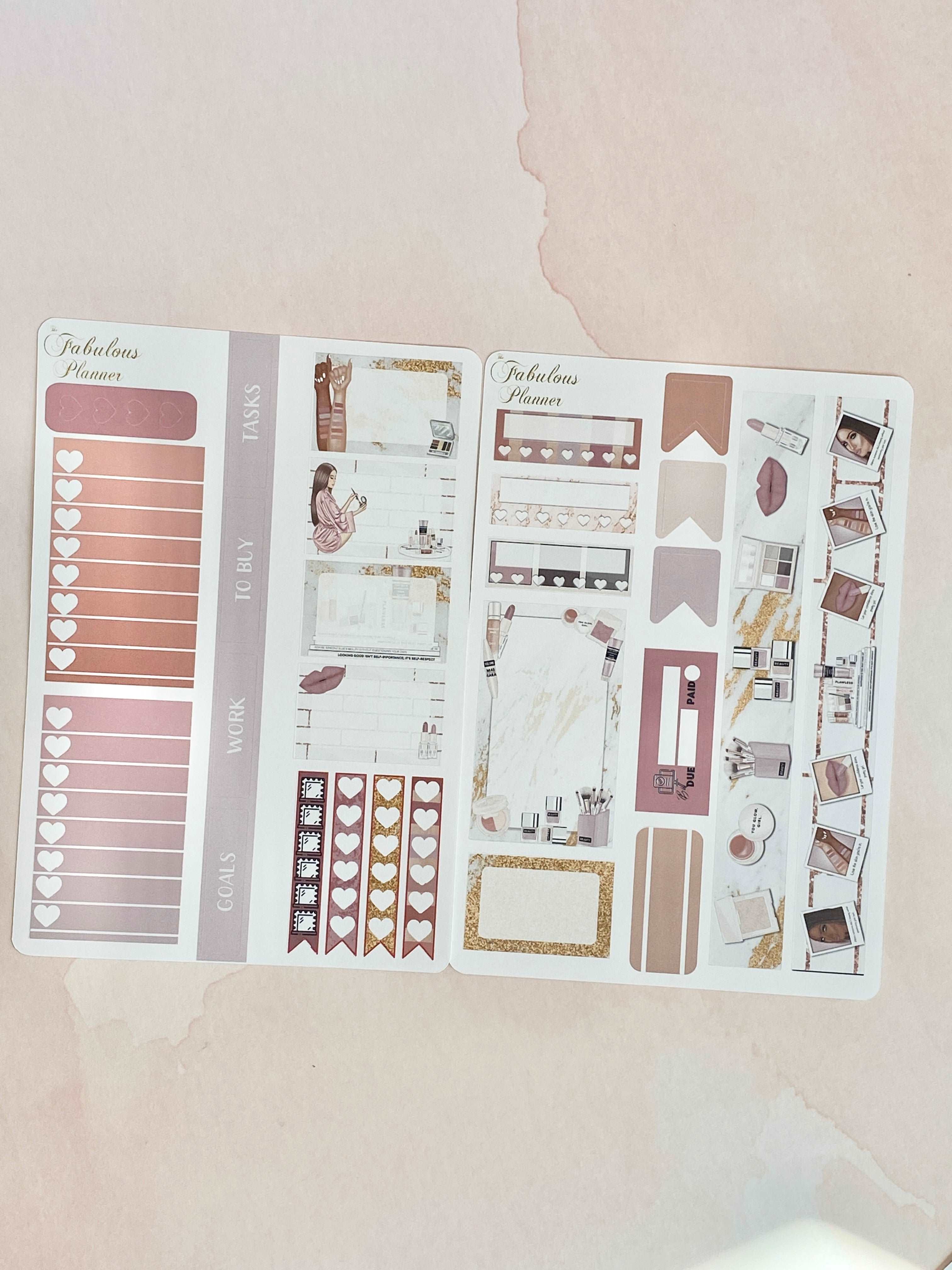 4 Sheets - Wake up and Makeup Stickers Kit