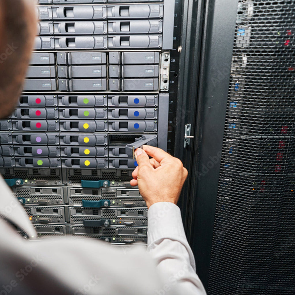 1/4" Permanent Round, Color-Code Dot Stickers: 1,000/Roll