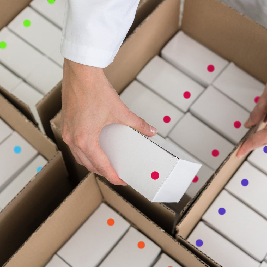 1/2" Permanent Round, Color-Code Dot Stickers: 1,000/Roll