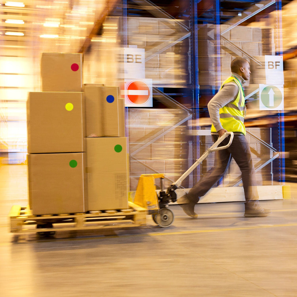 4" Removable Round, Color-Code Dots: 100/Pack