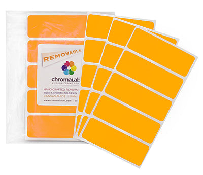1" x 3" Removable Color-Code Rectangle Labels: 150/Pack