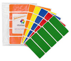 1" x 3" Removable Color-Code Rectangle Label Variety Kit (Primary Colors): 150/Pack