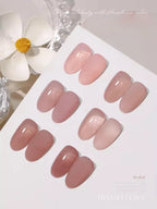 1-30pcs PSK Nude Pink Color Nail Art Ice Transparent Bare Color Nail Enamel 2025 New Net Red Popular White Gel Nail Polish