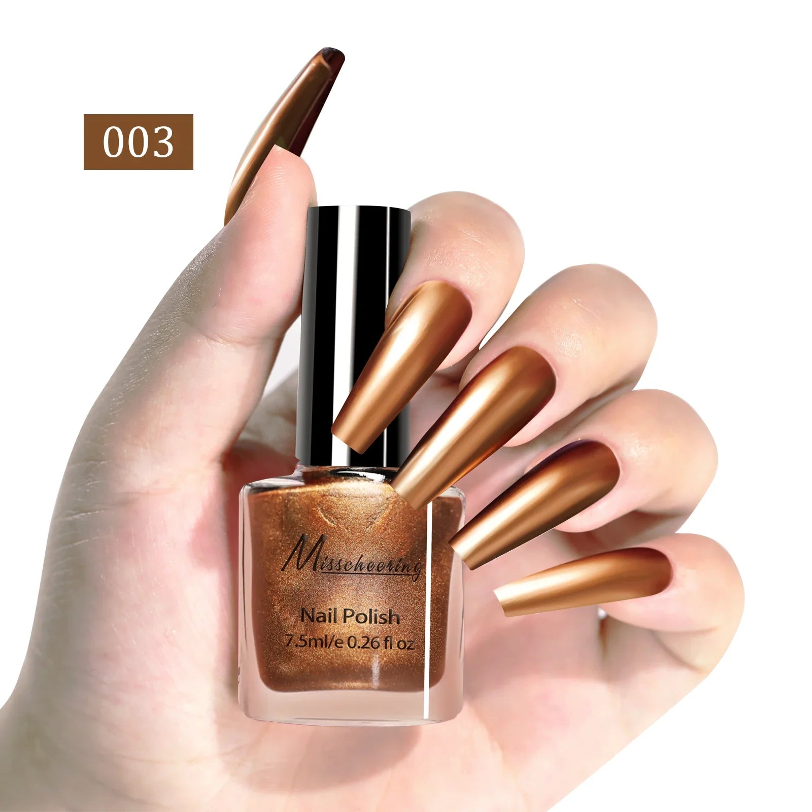 12 colors 7.5ml metal mirror nail polish semi-permanent topcoat nail polish LED gel varnish suitable for girls diy nail charm