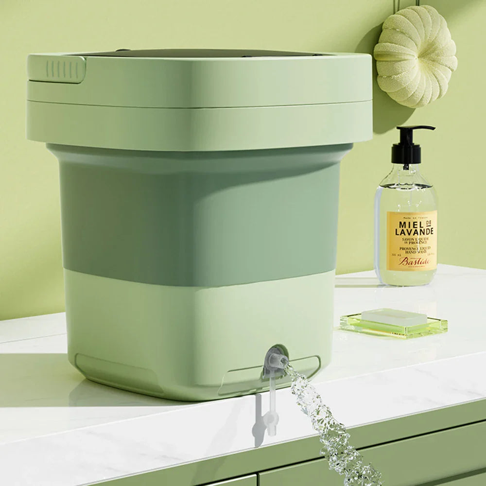 11L 6L Portable Big Capacity Washing Machine With Drain Basket For Apartment Camping Travel Underwear 110-260V Mini Washer Dryer