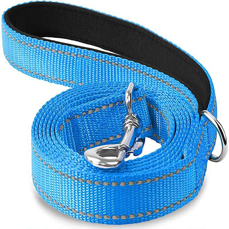 1.2/1.5/1.8M/Night Reflective Pet Towing Rope Collar Nylon Reinforcement Rope Walking Dog Towing Rope Collar Strap Dog Rope