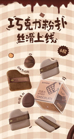 6PCS Chocolate Biscuit Powder Puff Makeup Blender Puff Air Cushion Foundation Sponge Loose Powder Puffs Cosmetic Applicator Tool