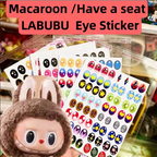 17cm Labubu Color Metal Bracelet Labubu Exquisite Eye Makeup Stickers Eyelash Stickers Vinyl Doll Diy Accessories