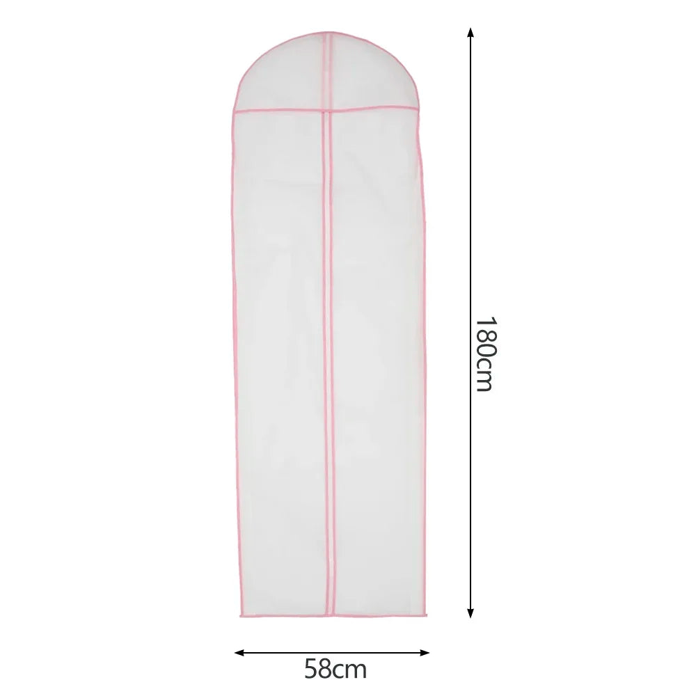 1/2/5Pcs 180cm Wedding Dress Dust Cover Hanging Bridal Garment Dress Clothes Suit Coat Home Storage Bag For Clothes