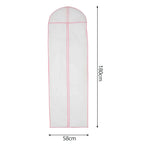 1/2/5Pcs 180cm Wedding Dress Dust Cover Hanging Bridal Garment Dress Clothes Suit Coat Home Storage Bag For Clothes