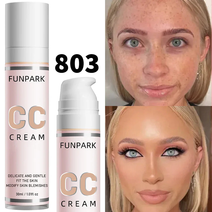 30ml 1Pc Color Correcting CC Cream Facial Foundation Waterproof Concealer Whitening Liquid Foundation Korean Makeup Cosmetics