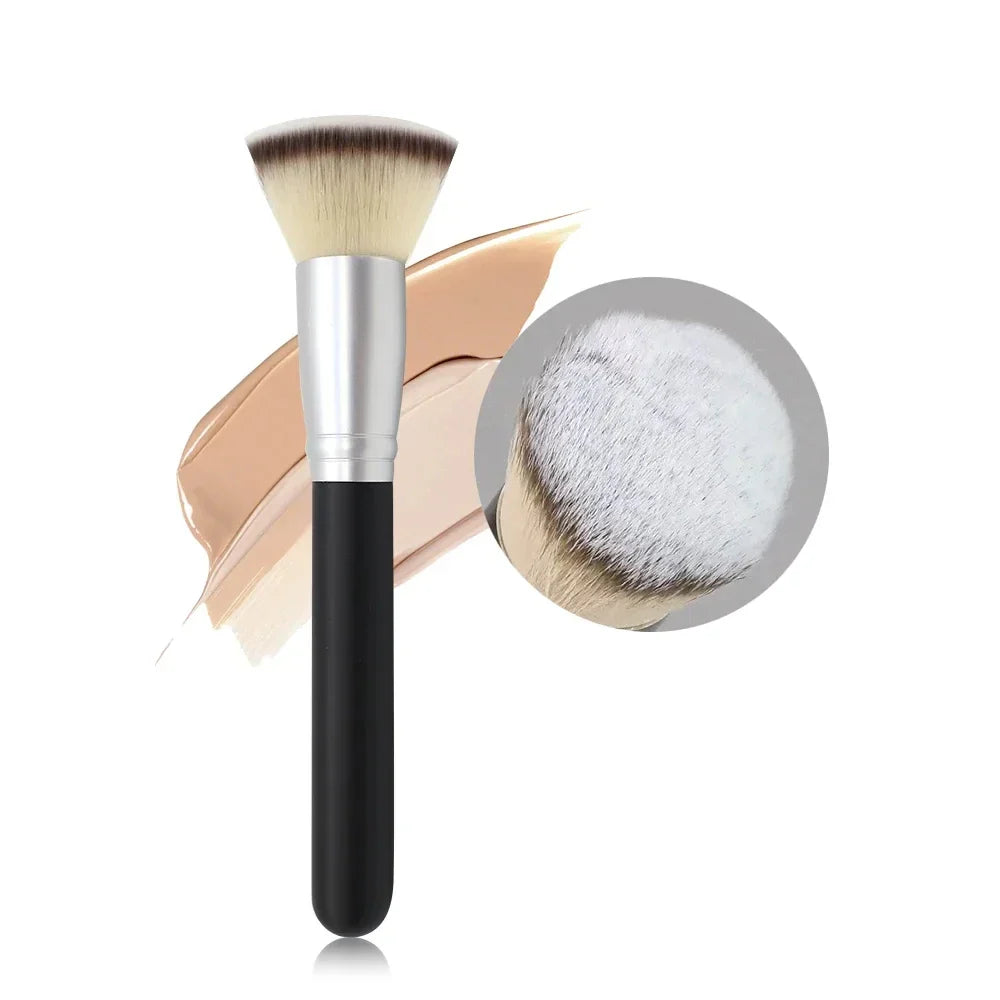 Black Foundation Make up Brush Cream Foundation buffing Makeup Brush Big Foundation Brush Synthetic Hair Face Makeup Tool