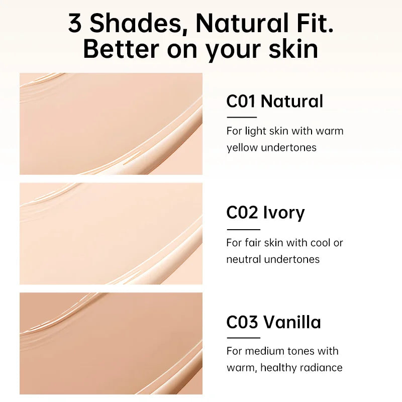 Catkin Phoenix Cushion Foundation Full Coverage, Sheer Satin Finish, Refill Included, Light Beige