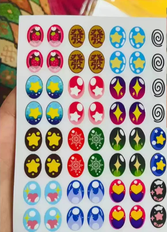 17cm Labubu V1v2 Eye Makeup Color False Eyelash Customization Gorgeous And Exquisite Eye Makeup Stickers Eyelash Stickers