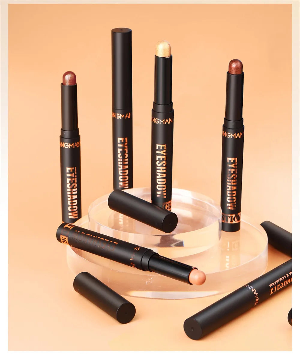 1PC Waterproof Pearlescent Eyeshadow Pencil Stick 8 Colors Lasting Glitter Shimmer Eye Shadow Highlighter Pen Eyes Makeup Tools