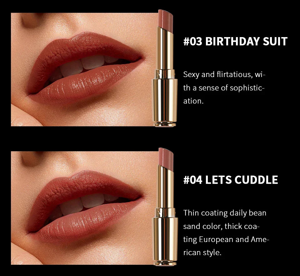 CHARMACY Moisturize Intense Nude Lipstick Luxury Professional Korean Lipsticks Easy to Wear Women Lip Makeup Cosmetic
