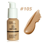 BEAUTY GLAZED Liquid Foundation,Silky Texture Full Coverage,Lightweight Oil Control Long Wearing Natural Flawless Foundation
