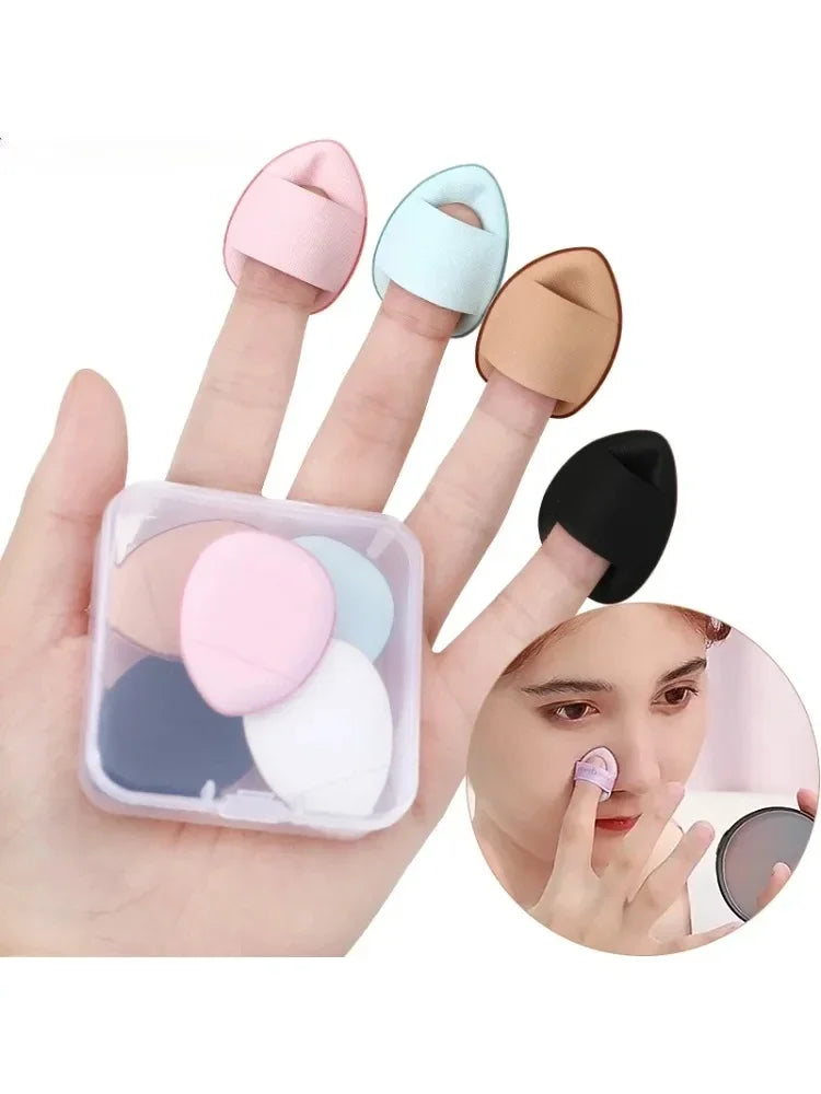 5/10Pcs Mini Finger Puff Foundation Small Air Cushion Powder Sponge Face Concealer BB Cream Cosmetic Applicator Makeup Tools