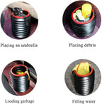 4L Portable Folding Garbage Bin - Multifunctional Telescopic Mini Storage Bin for Car