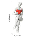 1/2PCSCreative Reading Women Resin Sculpture Leg Lifting Statue Home Office Desktop Decoration Abstract Art Crafts Decoration
