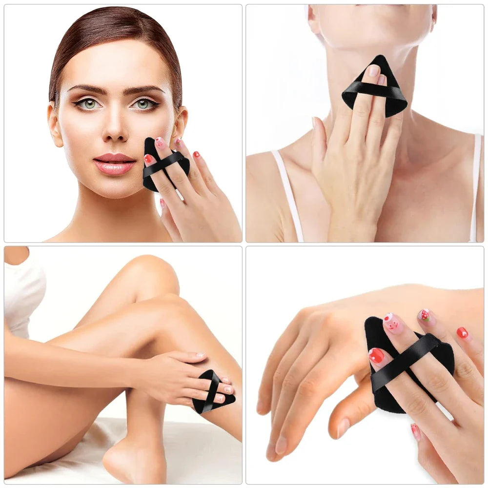 2/3/5/6/12Powder Puff Face Makeup Soft velvet Triangle Powder Puff For Loose Powder Setting Powder Makeup Foundation Beauty Gift