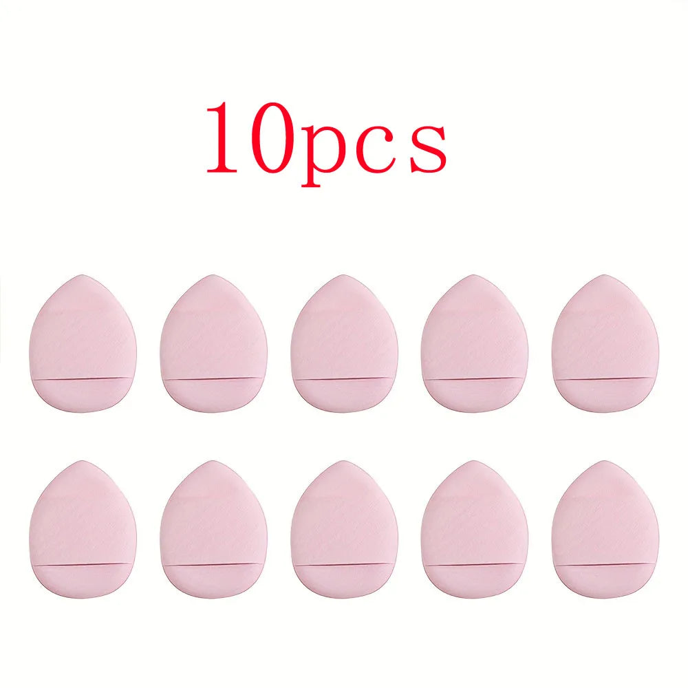 10pcs Finger Air Cushion Sponge Powder Puff Set, Makeup Puff, For Liquid Foundation, Powder Foundation, Concealer.