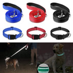1.2/1.5/1.8M/Night Reflective Pet Towing Rope Collar Nylon Reinforcement Rope Walking Dog Towing Rope Collar Strap Dog Rope