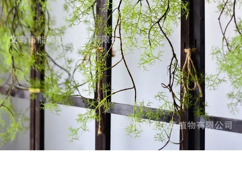 140 cm artificial plant black bone mango vine 1 piece 5 branches home wall hanging ivy green fake flower plant pine needles new