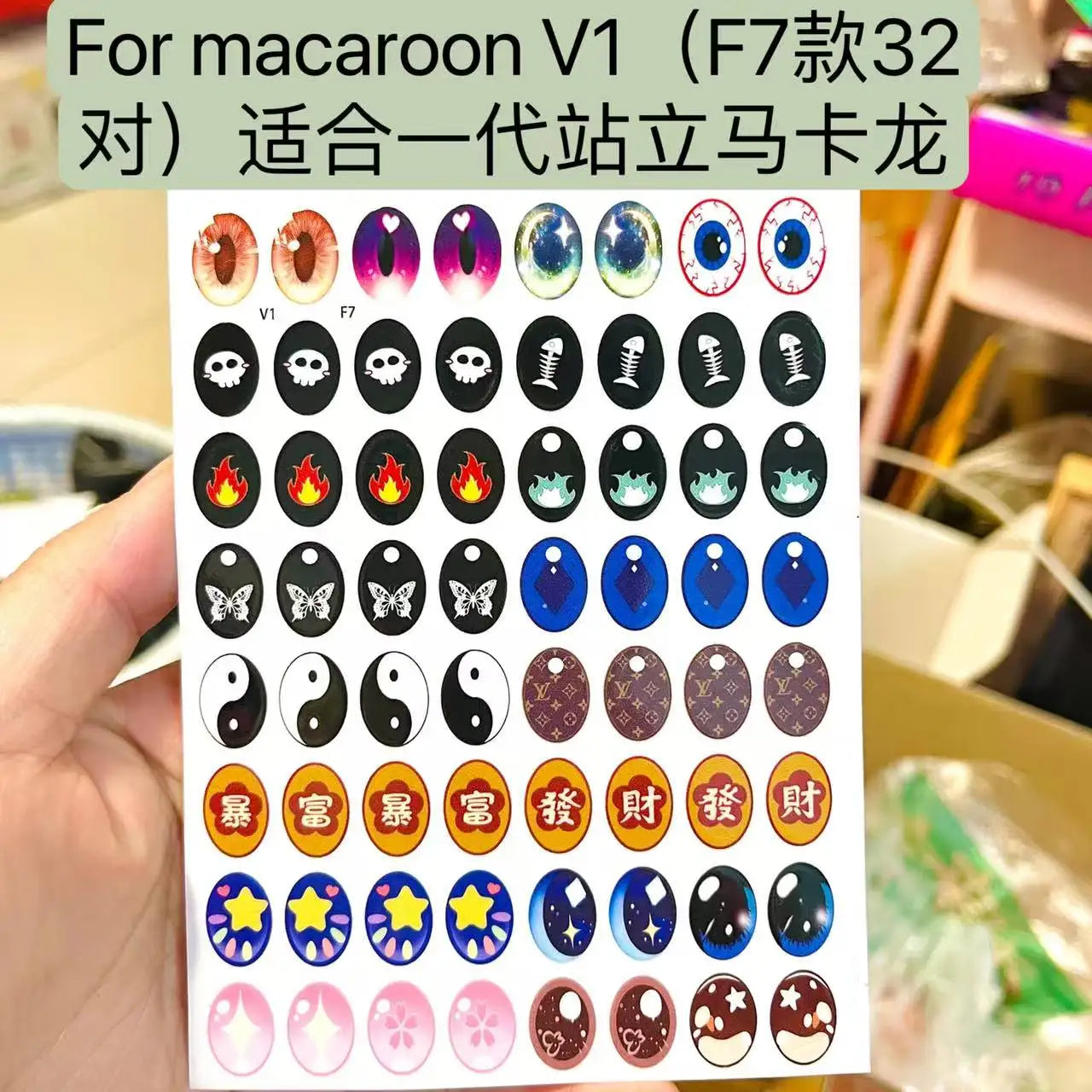 17cm Labubu V1v2 Custom Gorgeous And Exquisite Eye Stickers Eyelash Stickers Vinyl Dolls Makeup Diy Tools Accessories