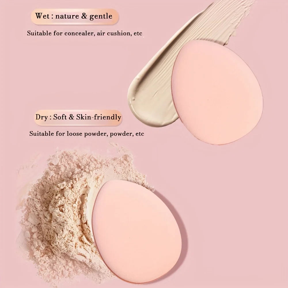 10pcs Finger Air Cushion Sponge Powder Puff Set, Makeup Puff, For Liquid Foundation, Powder Foundation, Concealer.