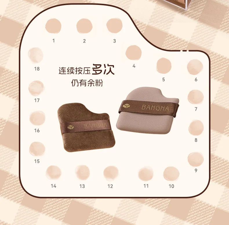 6PCS Chocolate Biscuit Powder Puff Makeup Blender Puff Air Cushion Foundation Sponge Loose Powder Puffs Cosmetic Applicator Tool