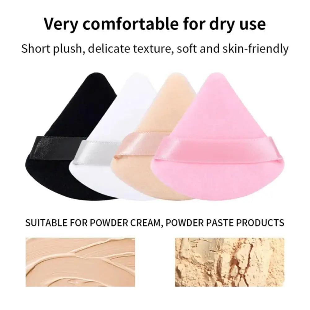 1pcs Washable Velvet Foundation Puff Triangle Powder Puff Soft Makeup Sponge for Face Make Up Eye Contouring Shadow