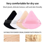 1pcs Washable Velvet Foundation Puff Triangle Powder Puff Soft Makeup Sponge for Face Make Up Eye Contouring Shadow