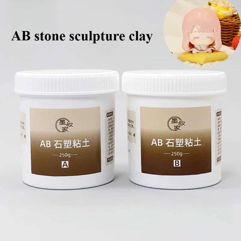 100g/200g/500g/ Set AB Stone Sculpture Clay Strong Waterproof Can Be Polished Ultra-low Expansion Without Volume Edge Color Clay