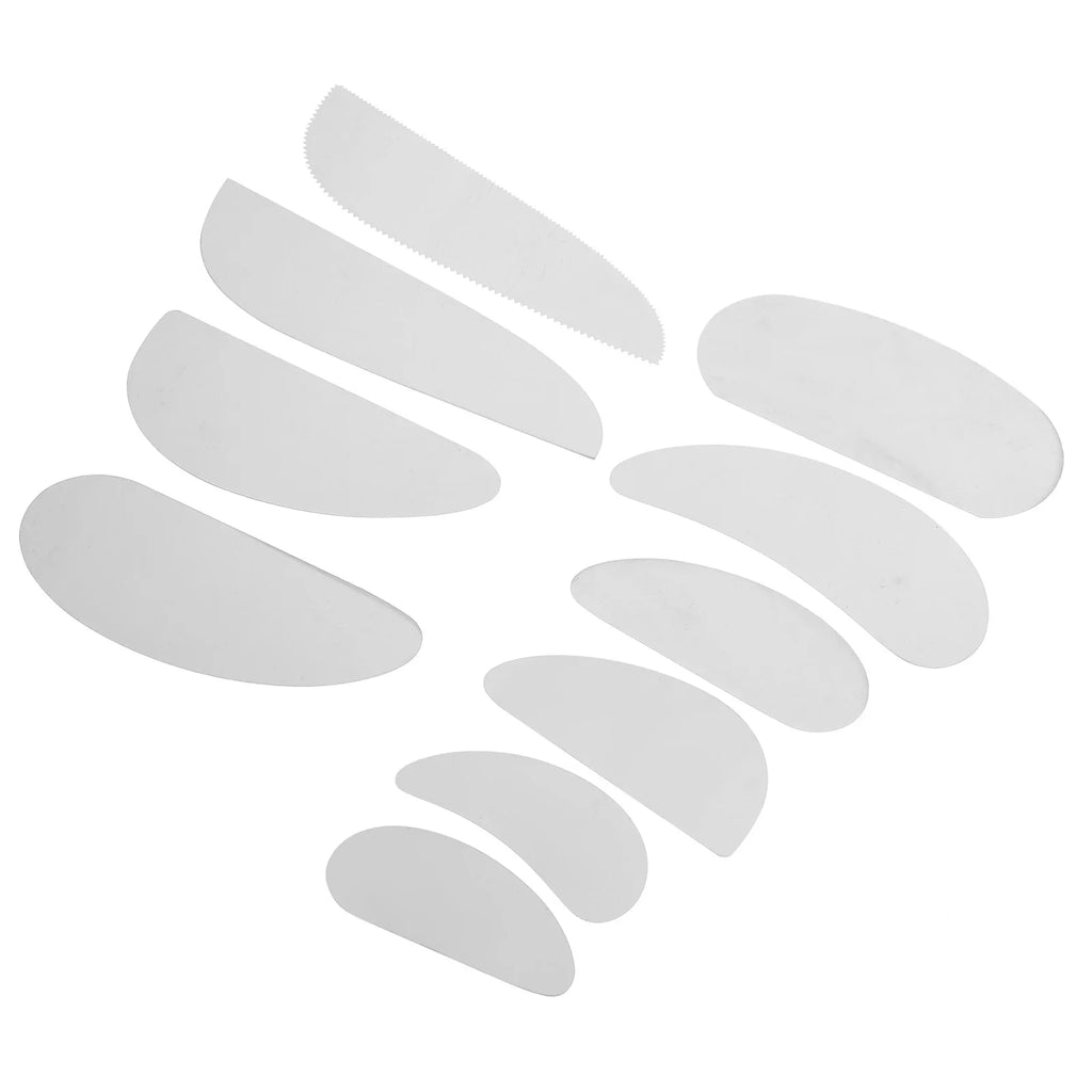 10 Pcs Carving Knife Stainless Steel Clay Scraper Sculpture Crafts Tool for Ceramic Spatula