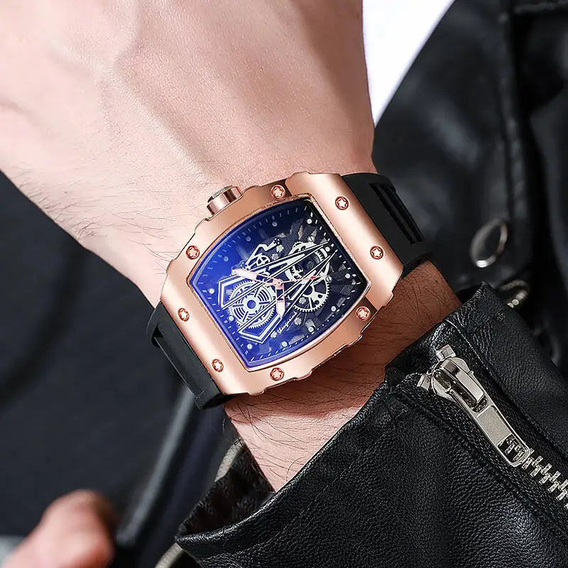 1/2PCS Fashion Men Watches Luxury Large Dial Quartz Watch Casual Silicone Band Men's Sports Watches Reloj Hombre（Without Box）