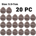 30Pcs Thickened Double Ribbon Wet Dry Dual-use Makeup Puff Black Skin Color Teardrop Shape Powder Puffs Foundation Cosmetic Tool