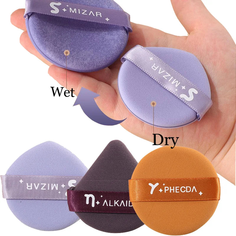 1PCS Round Square Triangle Shape Cosmetic Puff Soft Dry and Wet Dual-use Air Cushion Foundation Powder Sponge Puff Makeup Tools