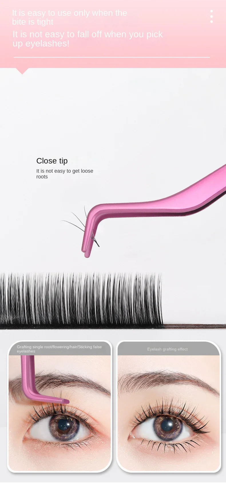 1 Pc Eyelash Comb Tweezers Stainless Steel Anti-Static Non-Magnetic Professional  Lashes Extension Tweezers Makeup Tools